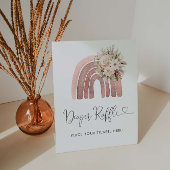 Signe De Table Baby shower arc-en-ciel Boho Raffle de couches