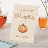 Signe De Table Baby shower Automne Devinez Combien de Citrouilles (In SItu)