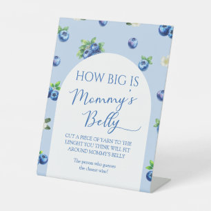 Signe De Table Baby Shower aux Myrtilles : Devinez la Taille de s