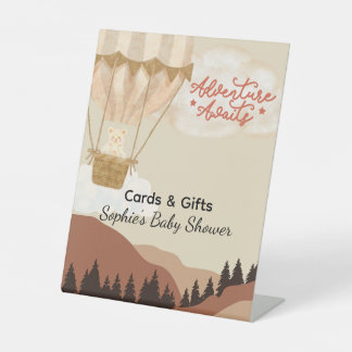 Signe De Table Baby shower Aventure Attente, Cartes & Cadeaux
