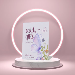 Signe De Table Baby shower Baisers à papillon Cartes Cadeaux Vi