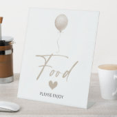 Signe De Table Baby shower ballotte beige (In SItu)