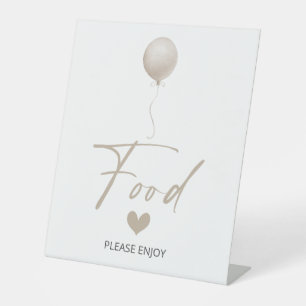 Signe De Table Baby shower ballotte beige