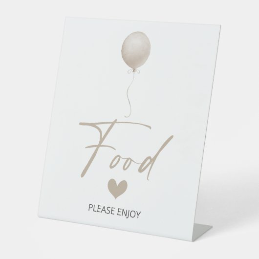 Signe De Table Baby shower ballotte beige (Recto)