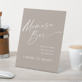 Signe De Table Baby shower bar Mimosa à script simple (In SItu)