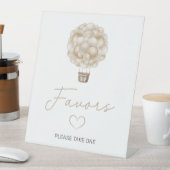 Signe De Table Baby shower Beige Hot Air Balloon Faveurs (In SItu)