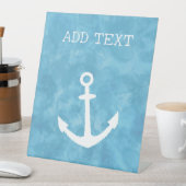 Signe De Table Baby shower bleu Ancre nautique (In SItu)