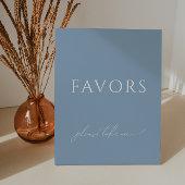 Signe De Table Baby shower bleu Dusty Whimsical Privilégie