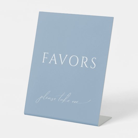 Signe De Table Baby shower bleu Dusty Whimsical Privilégie (Recto)