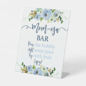 Signe De Table Baby shower bleu Momosa bar (Recto)