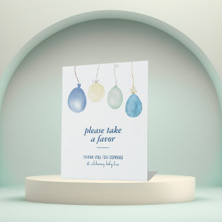 Signe De Table Baby shower Blue Jean | Parti Denim Favors