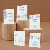 Signe De Table Baby shower Blue Jean | Tablette de carafe de couc