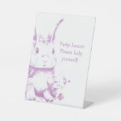Signe De Table Baby shower Bunny mignon (Recto)