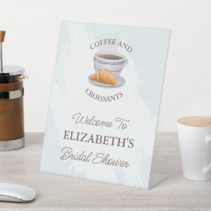 Signe De Table Baby Shower Café et Croissants