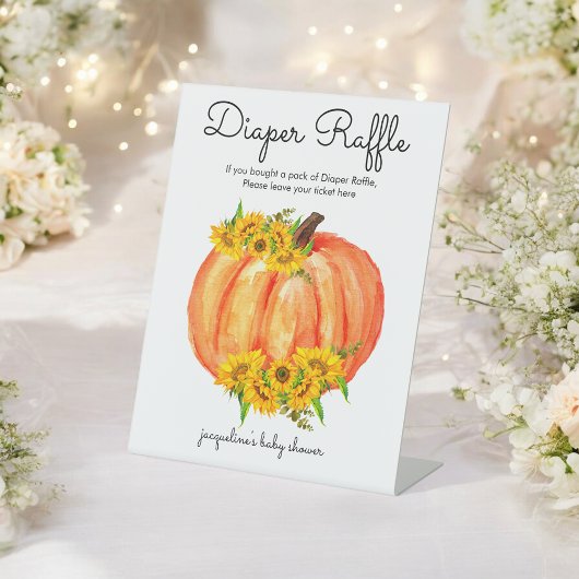 Signe De Table Baby shower citrouille de carafe