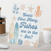 Signe De Table Baby shower Côtier Devine Combien De Poissons Jeu (In SItu)