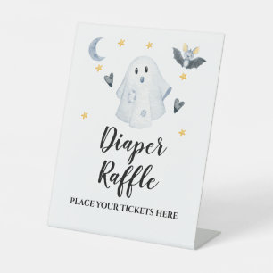 Signe De Table Baby Shower Couches Diaper Raffle Halloween Fantôm