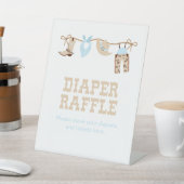 Signe De Table Baby shower Cowboy Raffin de couche (In SItu)