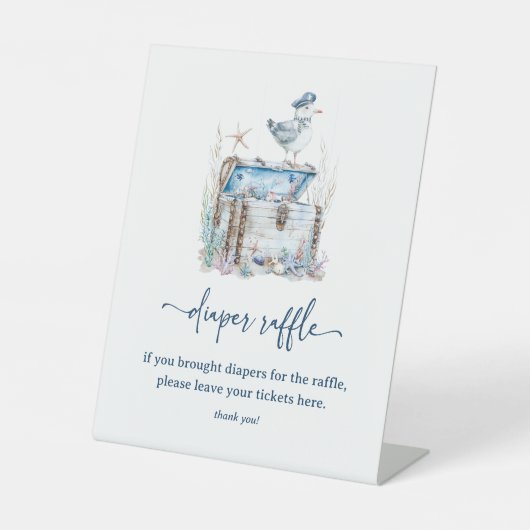 Signe De Table Baby shower d'ahoy nautique (Recto)