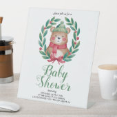 Signe De Table baby shower d'aquarelle de l'ours mignon (In SItu)