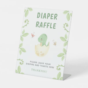 Signe De Table Baby shower d'aquarelle Dinosaur de jouvence