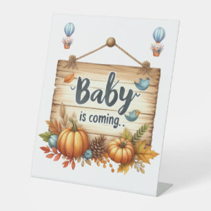 Signe De Table Baby shower d'automne de tableau de piédestal