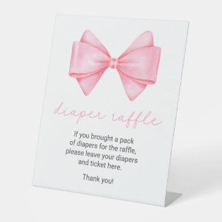 Signe De Table Baby shower de béquille rose Raffin
