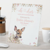 Signe De Table Baby shower de cerfs de bois fille (In SItu)