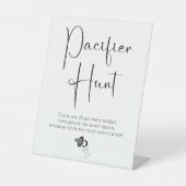 Signe De Table Baby shower de chasse de pacifique de script moder (Recto)