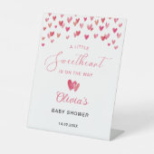 Signe De Table Baby shower de coeur doux (Recto)