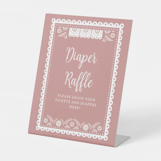 Signe De Table Baby shower de couches en lindo rose Cielito (Recto)