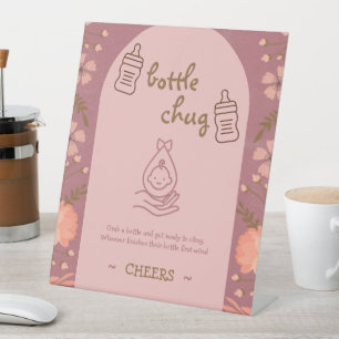 Signe De Table Baby shower de jeu Bouteille