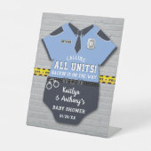 Signe De Table Baby shower de l'officier de police (Recto)