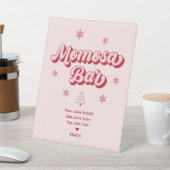 Signe De Table Baby shower de Noël rose Momosa bar (In SItu)