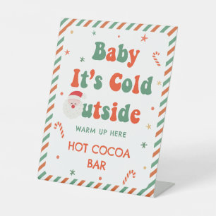 Signe De Table Baby shower de Noël Santa Claus Hot Cocoa Bar