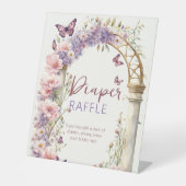 Signe De Table Baby shower de papillons enchanté tombole de couch (Recto)