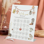 Signe De Table Baby shower de pêche rustique Trouvez le Bingo inv