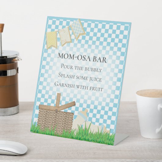 Signe De Table Baby shower de pique-nique Maman-Osa Bar (In SItu)