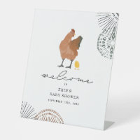 Baby shower de poulet Bienvenue Poster 8x10