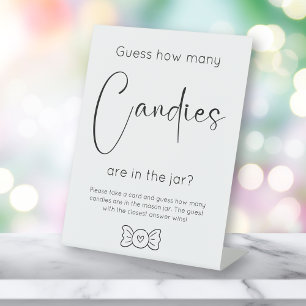 Signe De Table Baby shower De Script Moderne Devine Combien De Ca