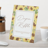 Signe De Table Baby shower de tournesol verdoyant Raffle (In SItu)