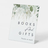 Signe De Table Baby shower de verdure moderne Livres et cadeaux (Recto)