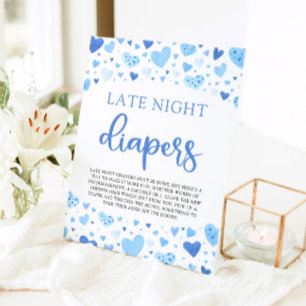 Signe De Table Baby shower des Diapeurs de nuit de la Saint Valen