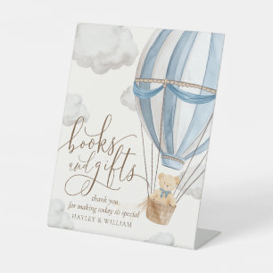 Signe De Table Baby shower des livres et des cadeaux d'attente pr