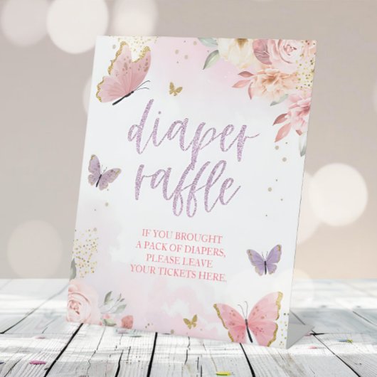Signe De Table Baby shower des signaux du pupitre papillon
