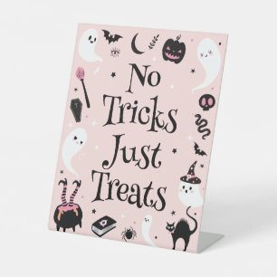 Signe De Table Baby shower d'Halloween rose Pas de traits Juste T