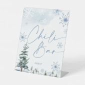 Signe De Table Baby shower d'hiver bleu chili bar (Recto)