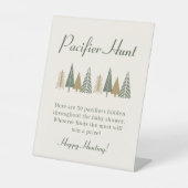 Signe De Table Baby shower d'hiver de chasse au Pacifique (Recto)