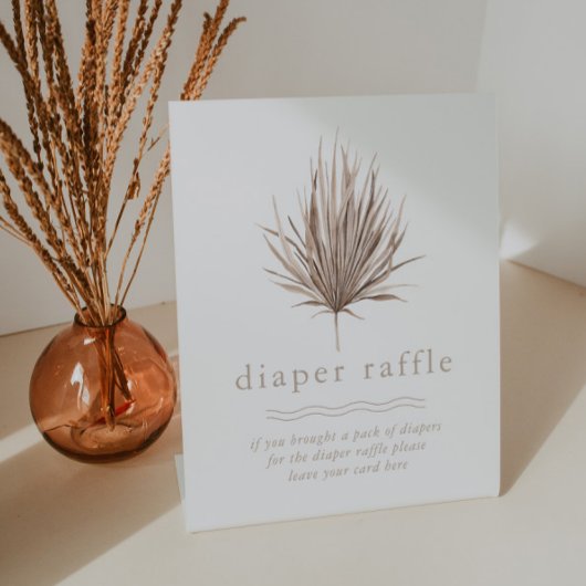 Signe De Table Baby shower Diaper Raffle Boho Beach