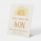Signe De Table Baby shower diaper raffle soleil (Recto)